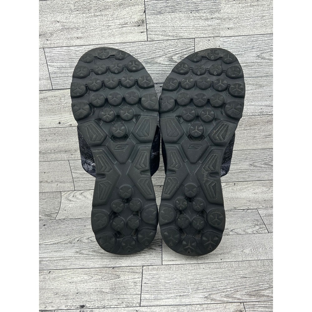 Skechers On-The-Go MAX Black Criss Cross Slides Comfort Sandals Women's Size 9 - Picture 11 of 11